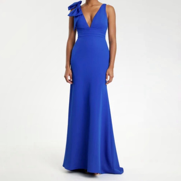 christina applegate blue dress Blue Deep-V Paillette Tulle Dress – Maison-B-More Global Store main image 0